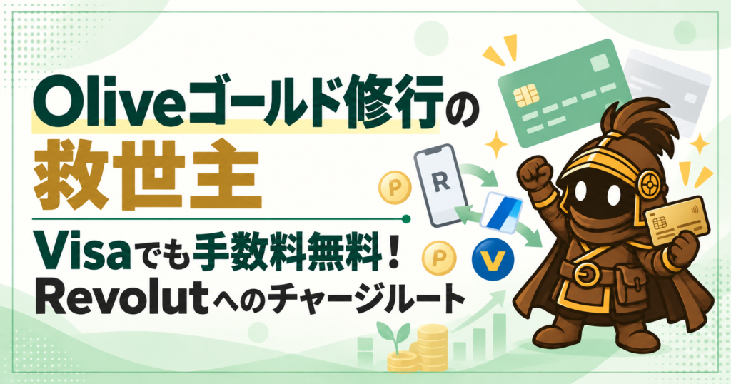 Oliveゴールド修行の救世主！Visaでも手数料無料！Revolutへのチャージルート完全解説