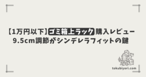 【1万円以下】タンスのゲンのゴミ箱上ラックを購入。9.5cm刻みの高さ調節が「シンデレラフィット」の鍵